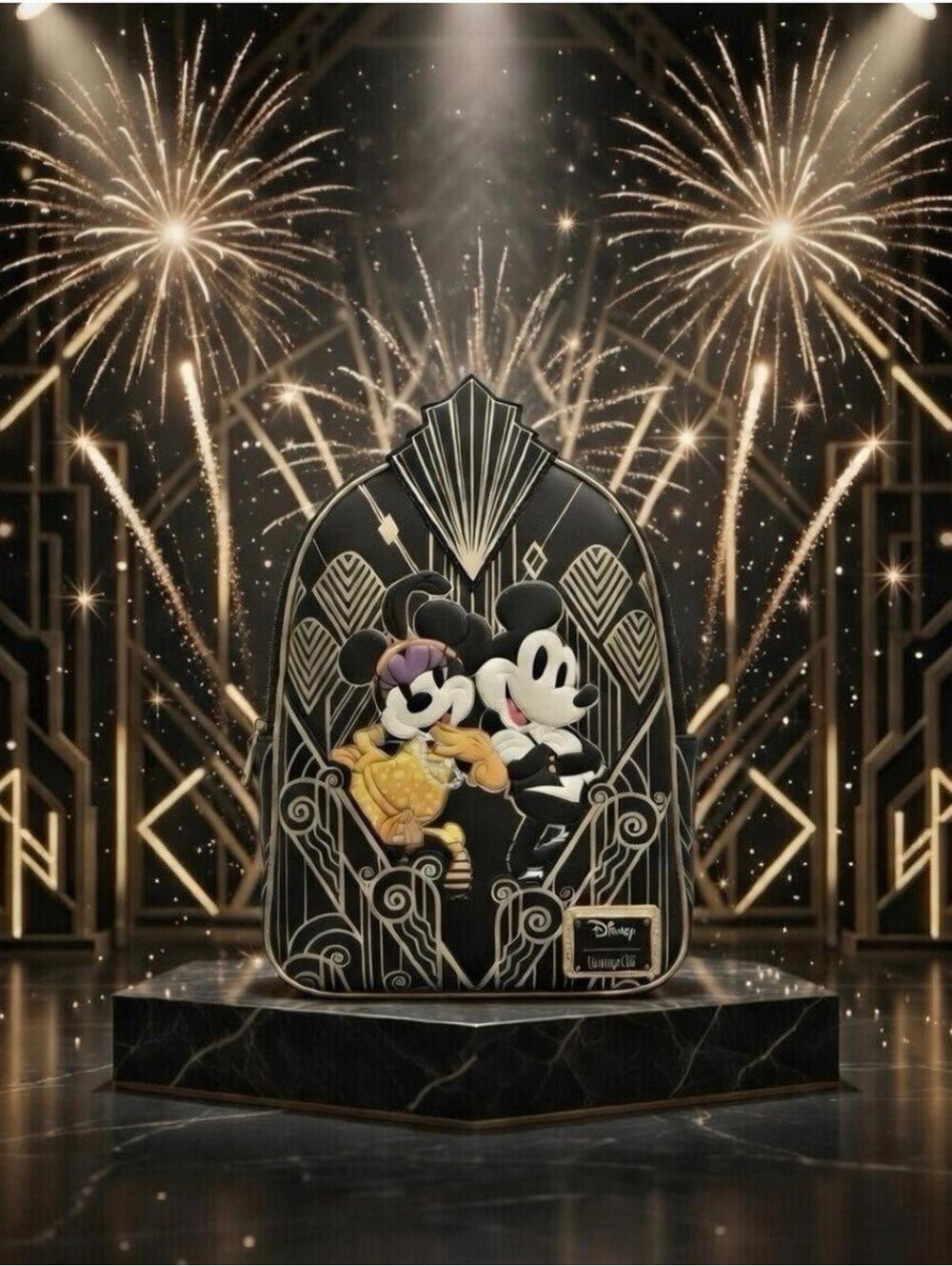 Loungefly Exc Great Gatsby Mickey & Minnie Mini Backpack